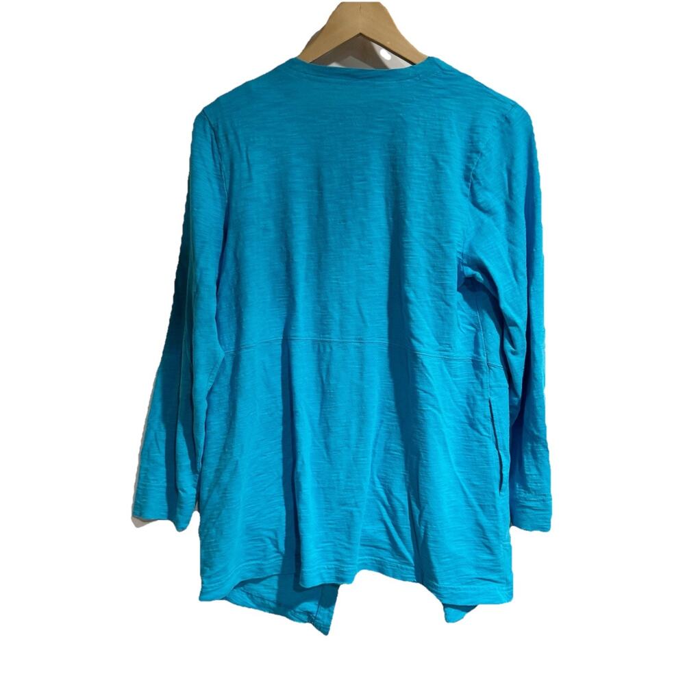 Chicos The Ultimate Tee Women Size 0/small Aqua Blue 2 Piece Tank Cardigan - Picture 4 of 5